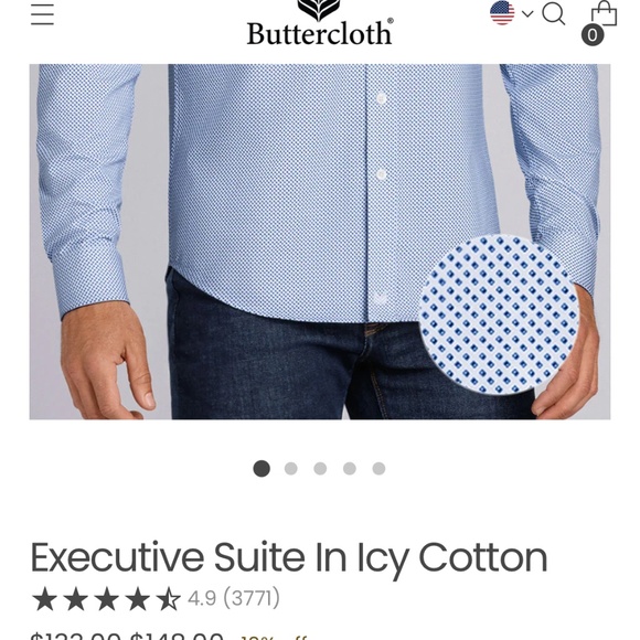 ButterCloth Men’s (size small) Dress Shirts - Picture 1 of 5